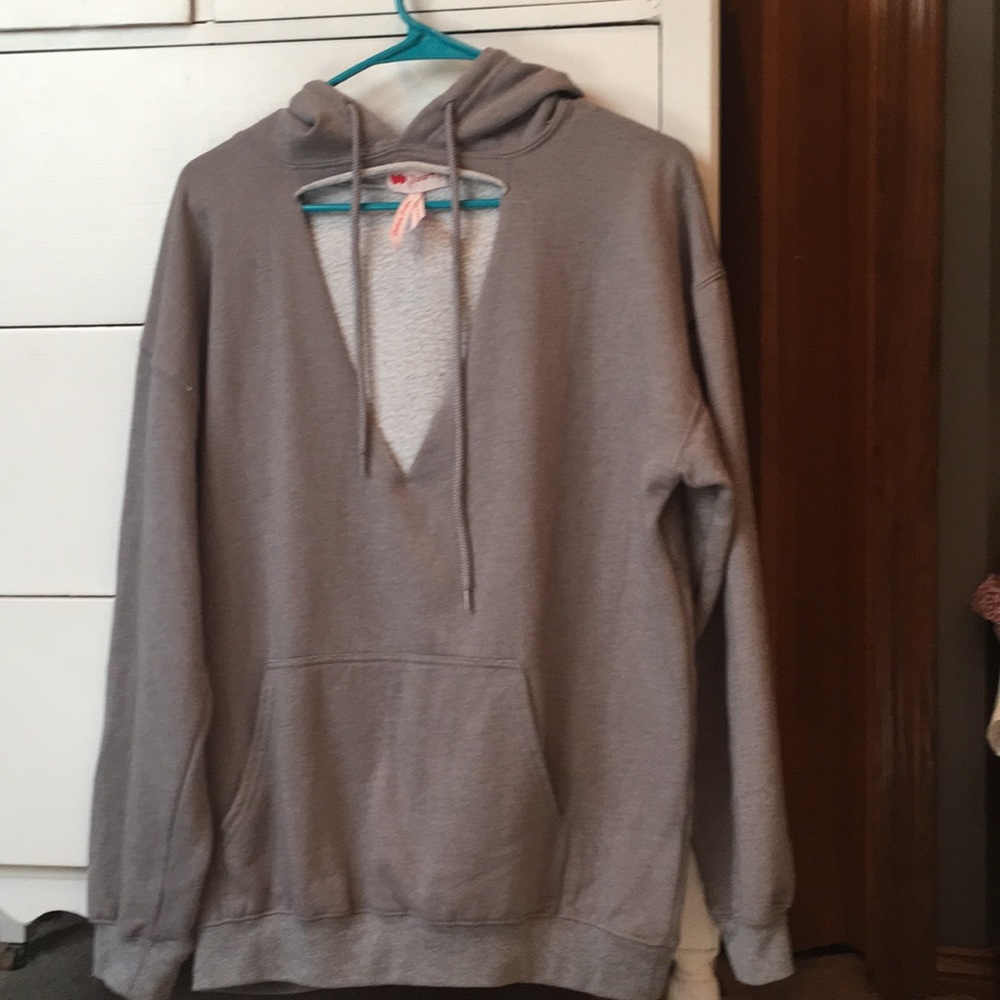 Fashionable gray hoodie